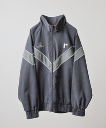 パイピング切替ピーチスキンスタンドブルゾン