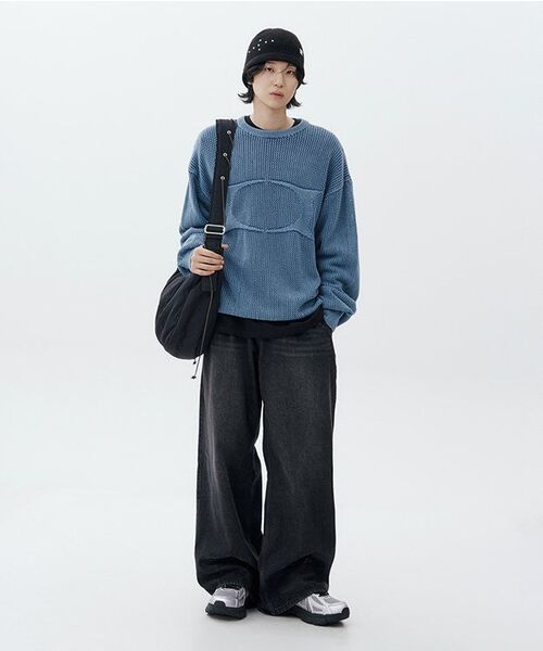AVANDRESS（アバンドレス ）の「Coinlet Wide Denim Pants BLACK（デニムパンツ・メンズ・ブラック・SMALL/MEDIUM/LARGE/X-LARGE/XX-LARGE）」の6枚目の写真
