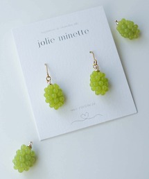 jolie minette/ミニ ぶどう フック ピアス/アレルギー対応