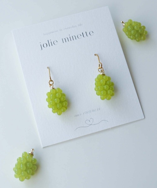 CERCA(チェルカ)の「jolie minette/ミニ ぶどう フック ピアス/アレルギー対応(ピアス(両耳用)・レディース・イエロー系その他/グリーン/パープル系その他・FREE)」の1枚目の写真