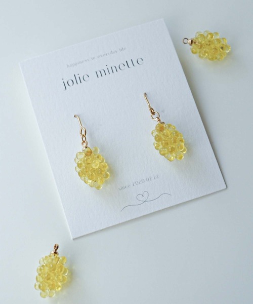CERCA(チェルカ)の「jolie minette/ミニ ぶどう フック ピアス/アレルギー対応(ピアス(両耳用)・レディース・イエロー系その他/グリーン/パープル系その他・FREE)」の7枚目の写真