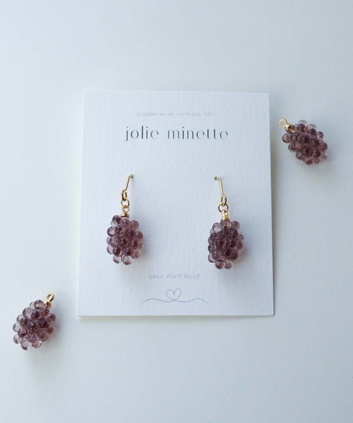 CERCA(チェルカ)の「jolie minette/ミニ ぶどう フック ピアス/アレルギー対応(ピアス(両耳用)・レディース・イエロー系その他/グリーン/パープル系その他・FREE)」の13枚目の写真