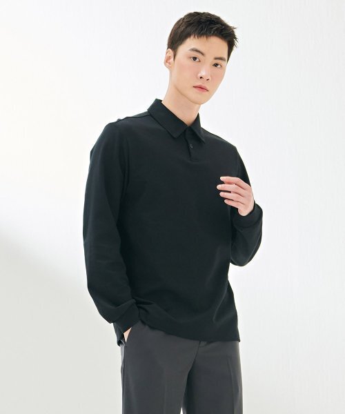 CHASECULT(チェイスカルト)の「男性モダンカラー長袖Tシャツ-DARK5122B03(ポロシャツ・メンズ・ブラック・100/105/95)」の4枚目の写真