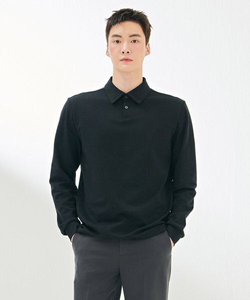 CHASECULT(チェイスカルト)の「男性モダンカラー長袖Tシャツ-DARK5122B03(ポロシャツ・メンズ・ブラック・100/105/95)」の5枚目の写真
