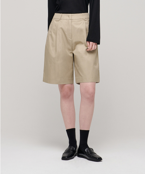 MUSINSA STANDARD WOMAN（ムシンサスタンダードウーマン）の「ウィメンズコットンワイドバミューダショーツ[ベージュ]（その他パンツ・レディース・その他・30/24/25/26/27/28/29）」の19枚目の写真