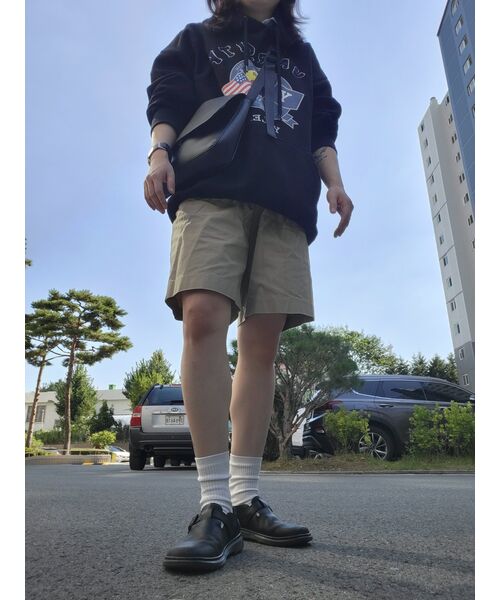 MUSINSA STANDARD WOMAN（ムシンサスタンダードウーマン）の「ウィメンズコットンワイドバミューダショーツ[ベージュ]（その他パンツ・レディース・その他・30/24/25/26/27/28/29）」の5枚目の写真