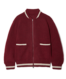 PARTIMENTO（パルティメント）の「スタジアムニットジャケットレッド（スタジャン）」