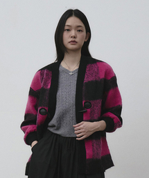 THE GREEN LAB（ザグリーンラボ）の「ギンガムビッグチェックウールハーフコート[ピンク]（チェスターコート）」