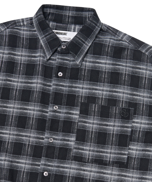 NOMANUAL（NOMANUAL）の「FLANNEL CHECK SHIRT - BLACK（シャツ/ブラウス・レディース・その他・MEDIUM/LARGE/X-LARGE）」の6枚目の写真