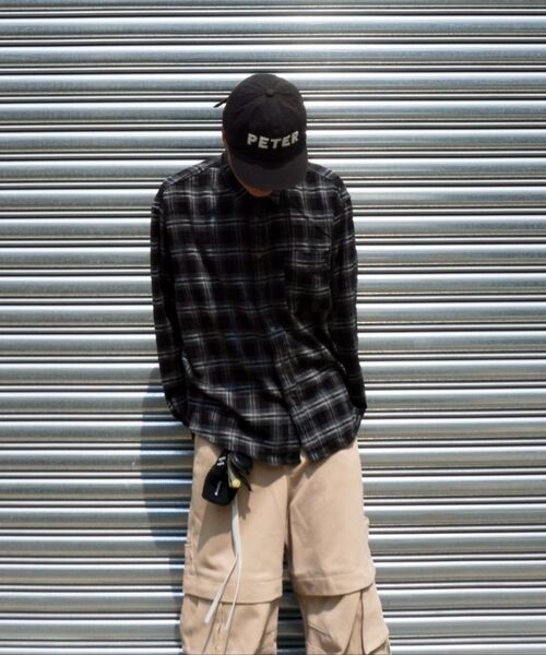 NOMANUAL（NOMANUAL）の「FLANNEL CHECK SHIRT - BLACK（シャツ/ブラウス・レディース・その他・MEDIUM/LARGE/X-LARGE）」の7枚目の写真