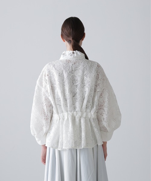 ADORE（アドーア）の「◆ナイロンダンプ×レースブルゾン（ブルゾン・レディース・ホワイト/ブラック・38）」の9枚目の写真