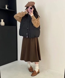 ドローストリングダウンベスト