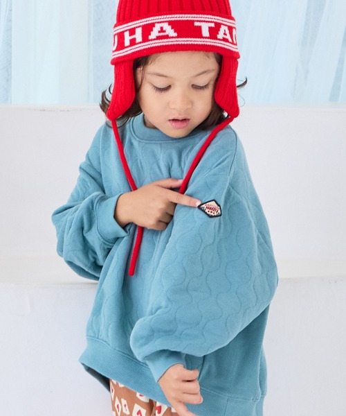 MARKEY'S（マーキーズ）の「キルトトレーナー（スウェット・キッズ・チャコール/パープル/マスタード/ホワイト系その他/グリーン・80/90/95/100/110/120/130/140/150）」の4枚目の写真