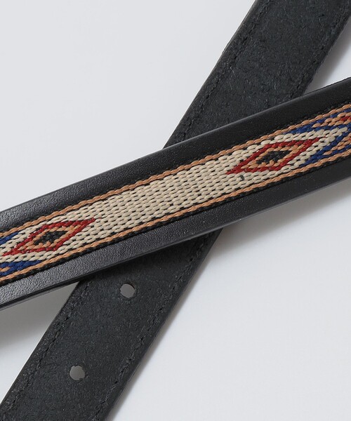 SHIPS（シップス）の「TORY LEATHER: NATIV WEBBING SPIRAL PATTERN（ベルト・メンズ・ブラック・32/34/36）」の3枚目の写真