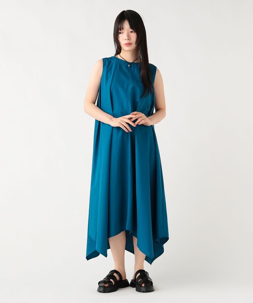 BEAMS HEART(ビームスハート)の「【6/18値下げ】コットン ノースリーブ切替 フレアワンピース(ワンピース・レディース・ブラック/オレンジ/ブルー/ブラウン系その他・FREE)」の3枚目の写真
