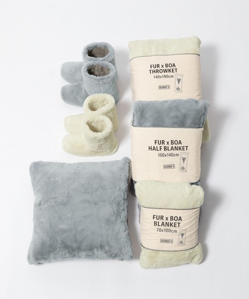 セール】[140×190cm]ファーボア スローケット（ブランケット