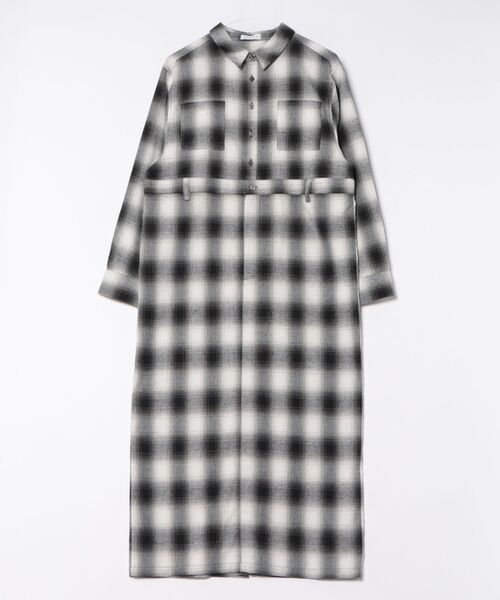 Paradise Picnic(パラダイスピクニック)の「ROSIEE オンブレチェックワンピース(ワンピース・レディース・グレー/ホワイト・FREE)」の4枚目の写真