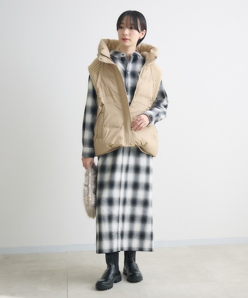 Paradise Picnic(パラダイスピクニック)の「ROSIEE オンブレチェックワンピース(ワンピース・レディース・グレー/ホワイト・FREE)」の22枚目の写真