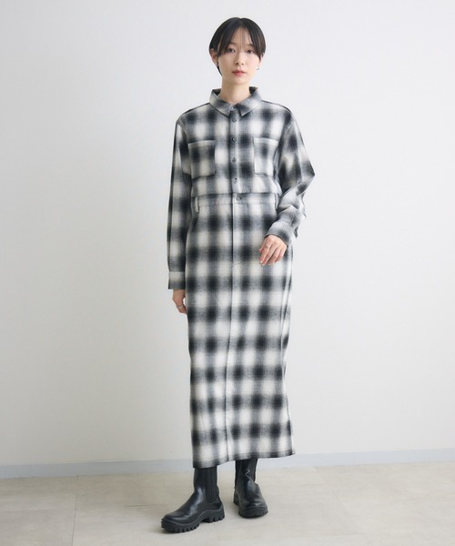 Paradise Picnic(パラダイスピクニック)の「ROSIEE オンブレチェックワンピース(ワンピース・レディース・グレー/ホワイト・FREE)」の12枚目の写真