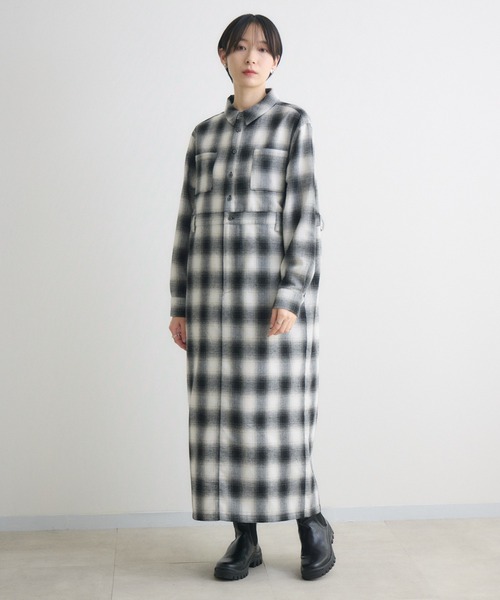 Paradise Picnic(パラダイスピクニック)の「ROSIEE オンブレチェックワンピース(ワンピース・レディース・グレー/ホワイト・FREE)」の13枚目の写真