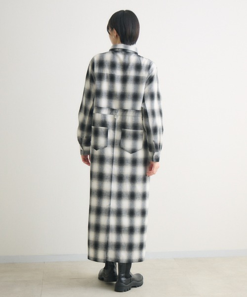 Paradise Picnic(パラダイスピクニック)の「ROSIEE オンブレチェックワンピース(ワンピース・レディース・グレー/ホワイト・FREE)」の15枚目の写真