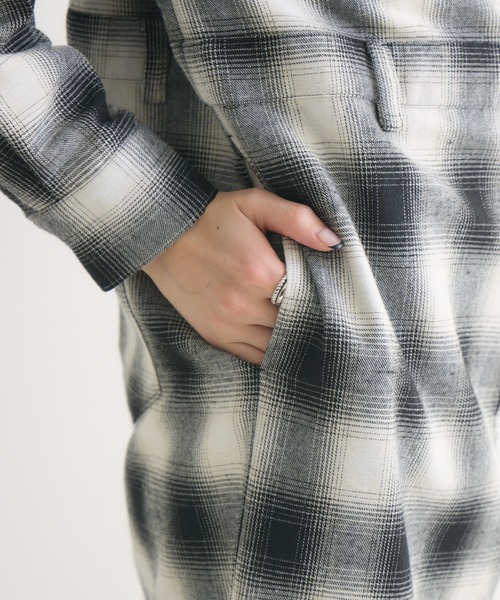 Paradise Picnic(パラダイスピクニック)の「ROSIEE オンブレチェックワンピース(ワンピース・レディース・グレー/ホワイト・FREE)」の6枚目の写真