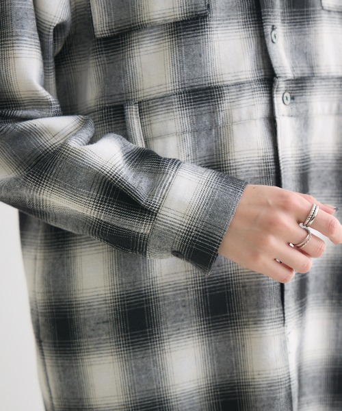 Paradise Picnic(パラダイスピクニック)の「ROSIEE オンブレチェックワンピース(ワンピース・レディース・グレー/ホワイト・FREE)」の7枚目の写真