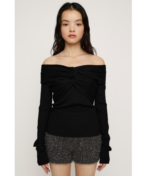 TWIST RIBBON KNIT TOPS ツイストリボン ニット トップス 秋服 冬服