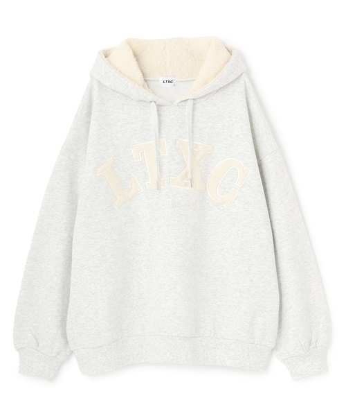 LOVETOXIC（ラブトキシック）の「【LTXC】【綿100％】裏起毛ボアロゴパーカー（パーカー・キッズ・ブラック/オフホワイト/ホワイト系その他/トップグレー・L:160cm/M:150cm/130cm/S:140cm）」の13枚目の写真