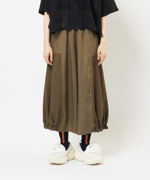 gomme（ゴム）の「ヘムギャザーツイルパンツ（その他パンツ・レディース・ブラック/カーキ/ネイビー・MEDIUM）」の13枚目の写真