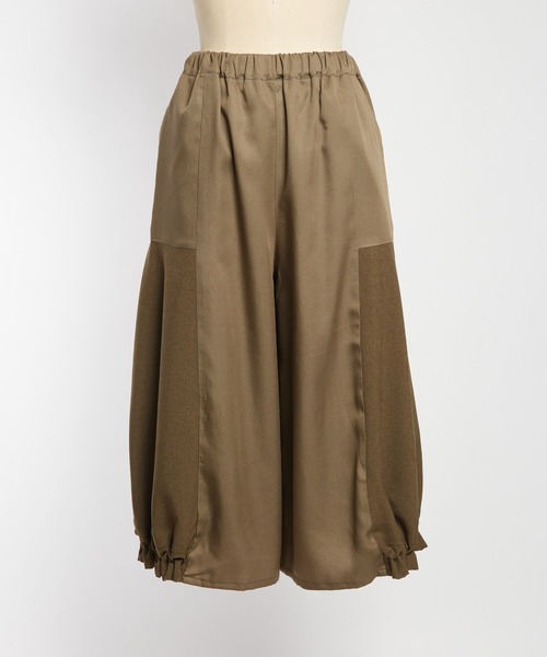 gomme（ゴム）の「ヘムギャザーツイルパンツ（その他パンツ・レディース・ブラック/カーキ/ネイビー・MEDIUM）」の16枚目の写真