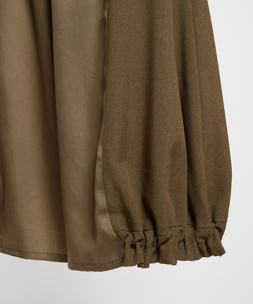 gomme（ゴム）の「ヘムギャザーツイルパンツ（その他パンツ・レディース・ブラック/カーキ/ネイビー・MEDIUM）」の21枚目の写真