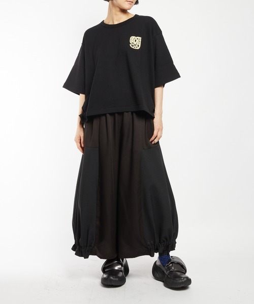 gomme（ゴム）の「ヘムギャザーツイルパンツ（その他パンツ・レディース・ブラック/カーキ/ネイビー・MEDIUM）」の7枚目の写真