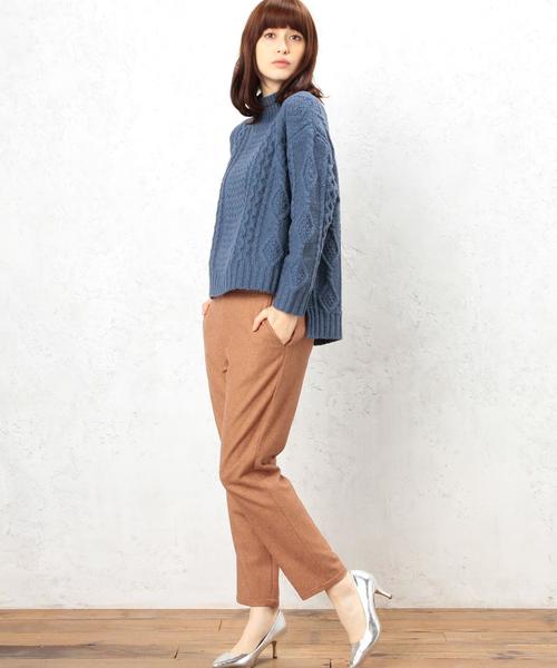 green label relaxing（グリーンレーベルリラクシング）の「CB W/NY ARAN H/N プルオーバー ニット（ニット/セーター・レディース・オフホワイト/ライトグレー/ロイヤルブルー/ホワイト/グレー・FREE）」の9枚目の写真