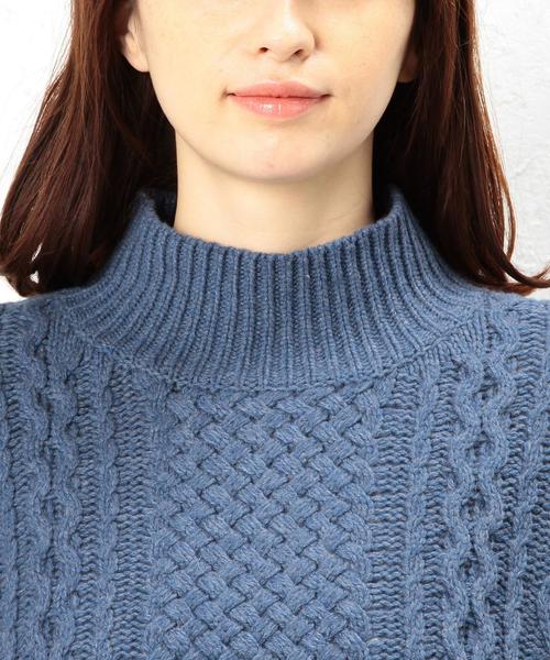 green label relaxing（グリーンレーベルリラクシング）の「CB W/NY ARAN H/N プルオーバー ニット（ニット/セーター・レディース・オフホワイト/ライトグレー/ロイヤルブルー/ホワイト/グレー・FREE）」の15枚目の写真