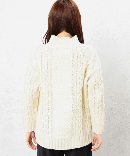 green label relaxing（グリーンレーベルリラクシング）の「CB W/NY ARAN H/N プルオーバー ニット（ニット/セーター・レディース・オフホワイト/ライトグレー/ロイヤルブルー/ホワイト/グレー・FREE）」の18枚目の写真