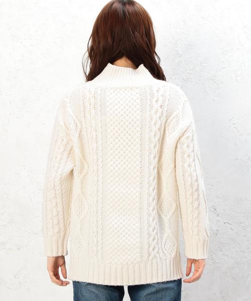 green label relaxing（グリーンレーベルリラクシング）の「CB W/NY ARAN H/N プルオーバー ニット（ニット/セーター・レディース・オフホワイト/ライトグレー/ロイヤルブルー/ホワイト/グレー・FREE）」の11枚目の写真