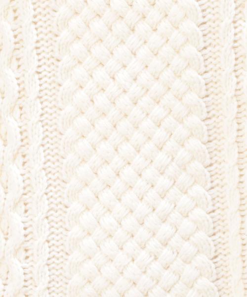 green label relaxing（グリーンレーベルリラクシング）の「CB W/NY ARAN H/N プルオーバー ニット（ニット/セーター・レディース・オフホワイト/ライトグレー/ロイヤルブルー/ホワイト/グレー・FREE）」の12枚目の写真