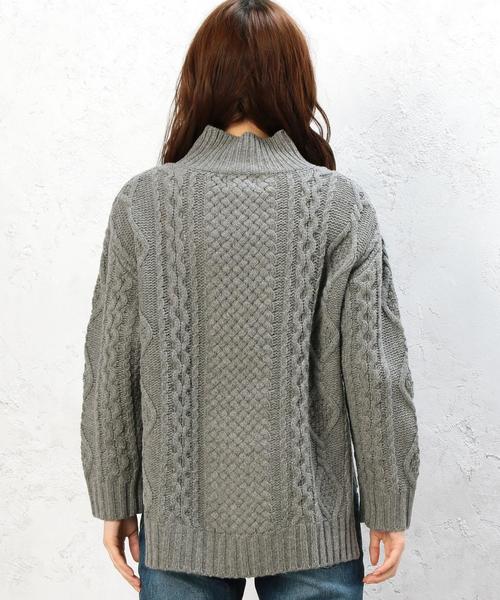 green label relaxing（グリーンレーベルリラクシング）の「CB W/NY ARAN H/N プルオーバー ニット（ニット/セーター・レディース・オフホワイト/ライトグレー/ロイヤルブルー/ホワイト/グレー・FREE）」の13枚目の写真