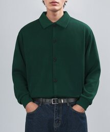 GAFF TEX COLLAR CARDIGAN (GREEN)