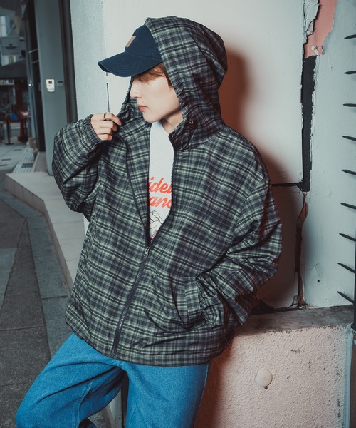 improves(インプローブス)の「チェック柄 ポリデュスポ パーカーブルゾン(ナイロンジャケット・メンズ・ブラウン/ブルー・SMALL/MEDIUM/LARGE/X-LARGE)」の12枚目の写真