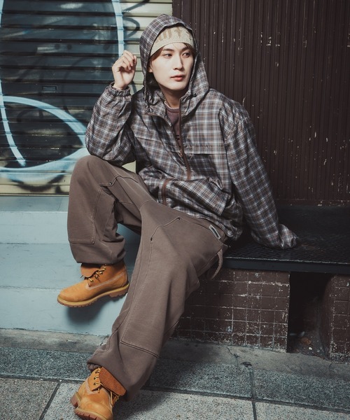 improves(インプローブス)の「チェック柄 ポリデュスポ パーカーブルゾン(ナイロンジャケット・メンズ・ブラウン/ブルー・SMALL/MEDIUM/LARGE/X-LARGE)」の8枚目の写真