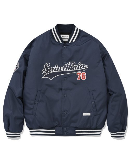 セール】SPチームロゴスタジアムジャケット-ネイビー（スタジャン