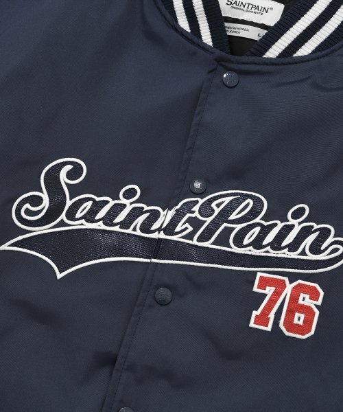 SAINTPAIN(セイントペイン)の「SPチームロゴスタジアムジャケット-ネイビー(スタジャン・メンズ・その他・LARGE/MEDIUM/SMALL)」の3枚目の写真
