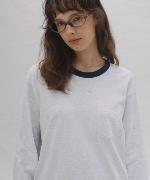 ANDNEEDS(アンドニーズ)の「Poem long sleeve (white melange)(Tシャツ/カットソー・レディース・その他・FREE)」の3枚目の写真