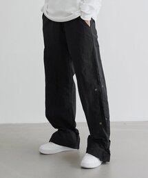 ナイロンサイドスナップパンツ_ブラック