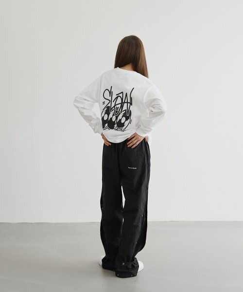 SLOW RECORD HOUSE(スローレコードハウス)の「ナイロンサイドスナップパンツ_ブラック(その他パンツ・レディース・その他・LARGE/MEDIUM)」の3枚目の写真