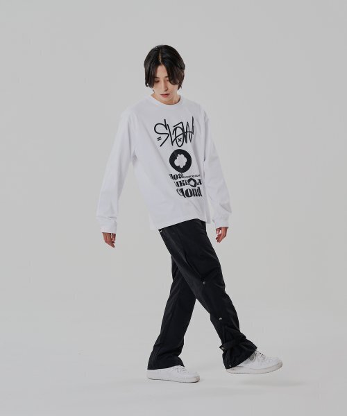 SLOW RECORD HOUSE(スローレコードハウス)の「ナイロンサイドスナップパンツ_ブラック(その他パンツ・レディース・その他・LARGE/MEDIUM)」の4枚目の写真