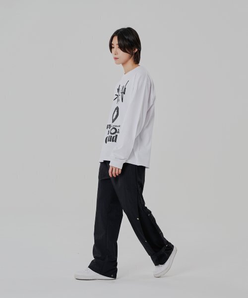 SLOW RECORD HOUSE(スローレコードハウス)の「ナイロンサイドスナップパンツ_ブラック(その他パンツ・レディース・その他・LARGE/MEDIUM)」の5枚目の写真