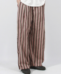 DEMARC（ドゥマーク）の「M VINTAGE STRIPE WIDE PANTS DUSTY PINK（その他パンツ）」